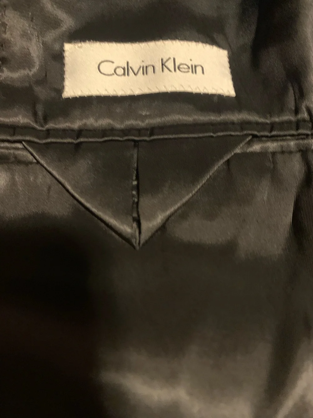 Men’s Calvin Klein Wool Slim Fit 2-Button Black Blazer Size 44